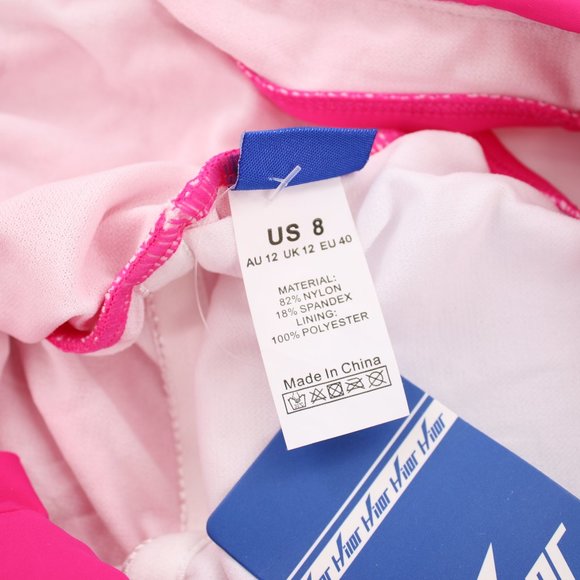 NWT Bright Pink One Shoulder Ruching Ruffle 8 - Picture 6 of 6